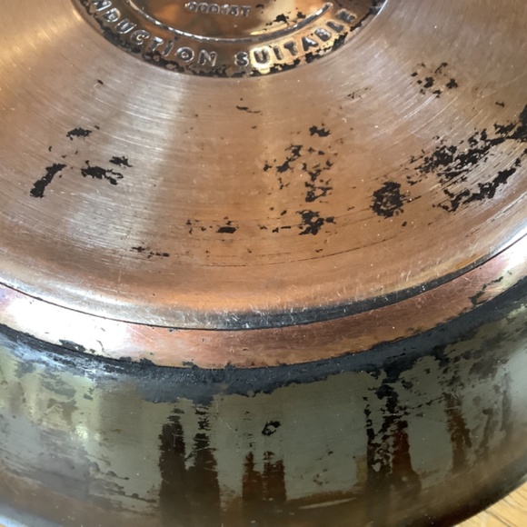 2pc Anolon Nouvelle Copper Enhanced  Induction Pans skillets 10 and 8.5 inch - Picture 6 of 14